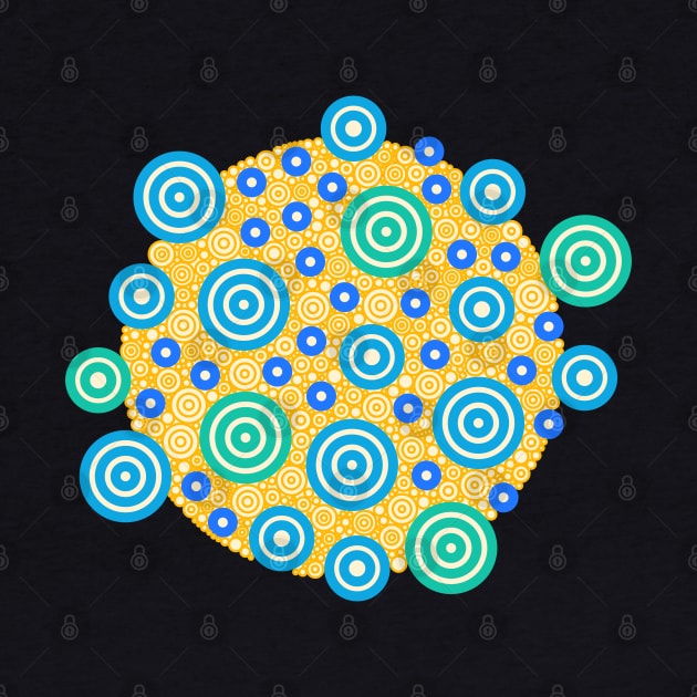 Aztec Warrior Pattern Burst v5 Circle Design by pbdotman
